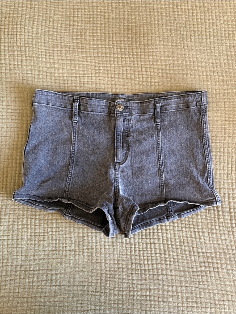 Wild Fable Washed Black Super High Rise Shorts